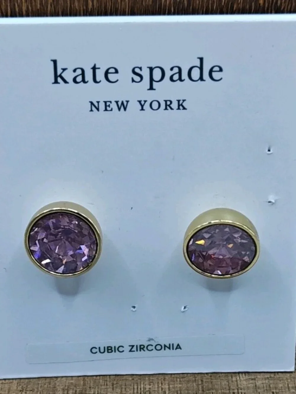 Kate Spade New York Reflecting Pool Light PinkStud Earrings Omega Backs New